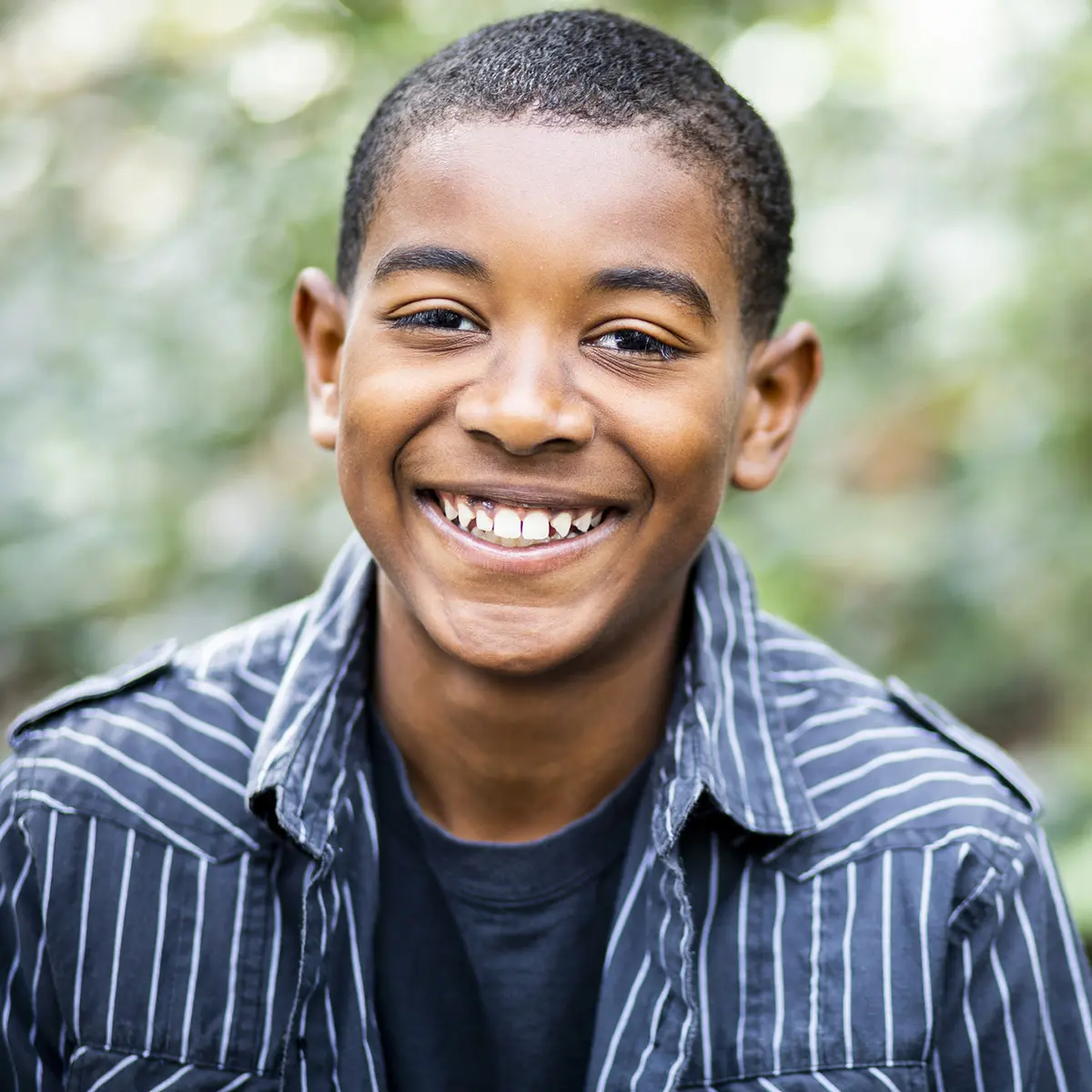 smiling adolescent boy
